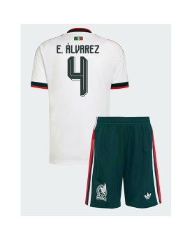 Billige Fotballdrakt Mexico Edson Alvarez #4 Replika Bortedraktsett Barn VM 2026 Kortermet (med bukser)